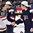 PLYMOUTH, MICHIGAN - APRIL 6: Canada's Erin Ambrose #23 shakes hands with U.S.A's Hilary Knight #21 after receiving her silver medal following a 3-2 overtime loss during the gold medal game at the 2017 IIHF Ice Hockey Women's World Championship. (Photo by Minas Panagiotakis/HHOF-IIHF Images)
